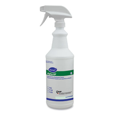 DIVERSEY ALPHA-HP MULTI-SURFACE DISINFECTANT CLEANER BOTTLES, 32 OZ, 12/CT
