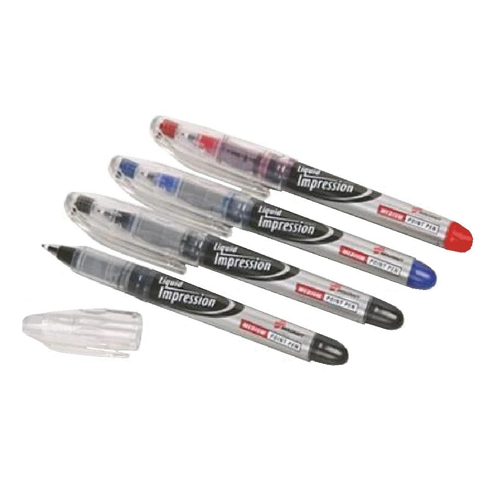 12 Pens Skilcraft Liquid Impression Porous Point Pens Black Ink Ultra Fine  Tip