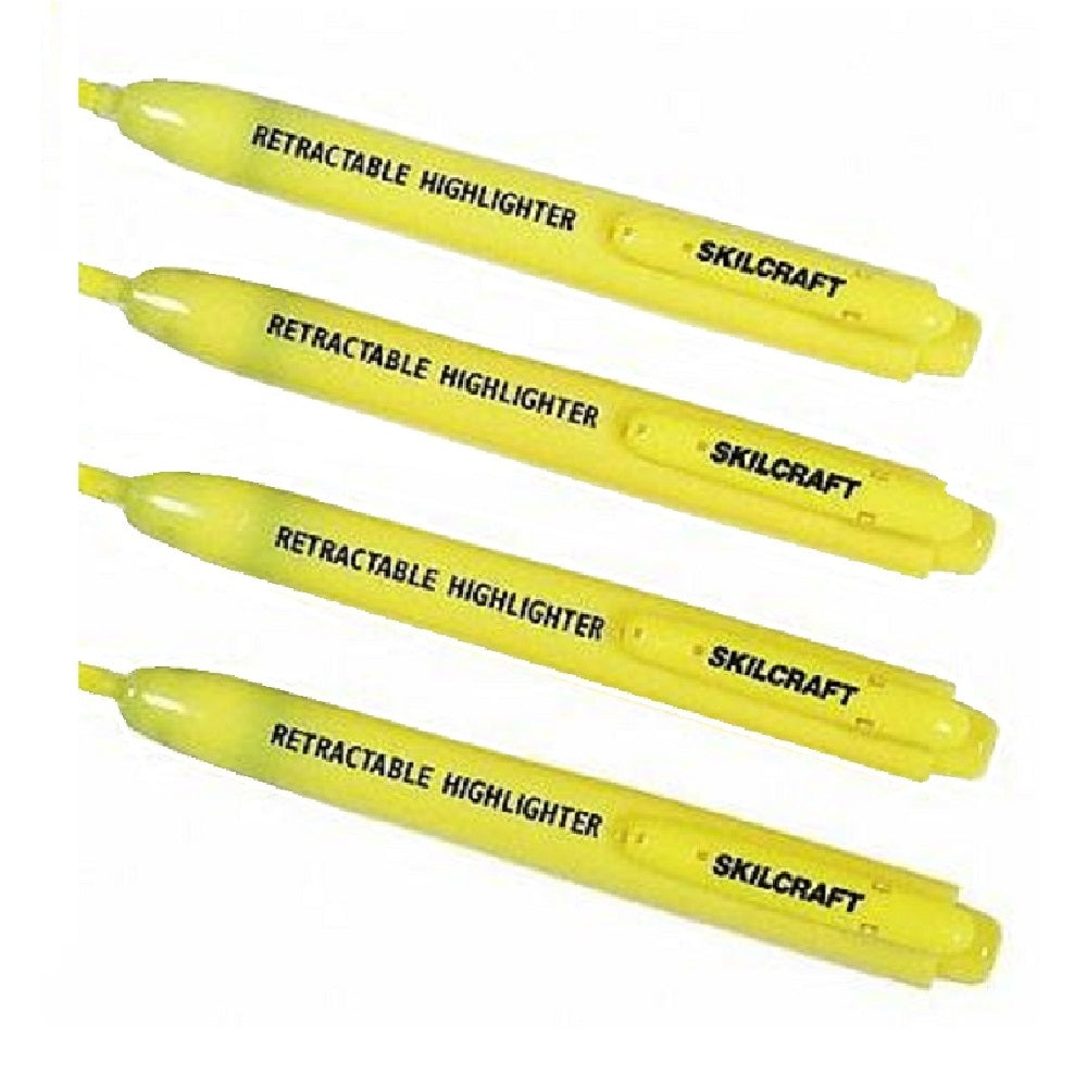 Retractable Chisel Tip Highlighter