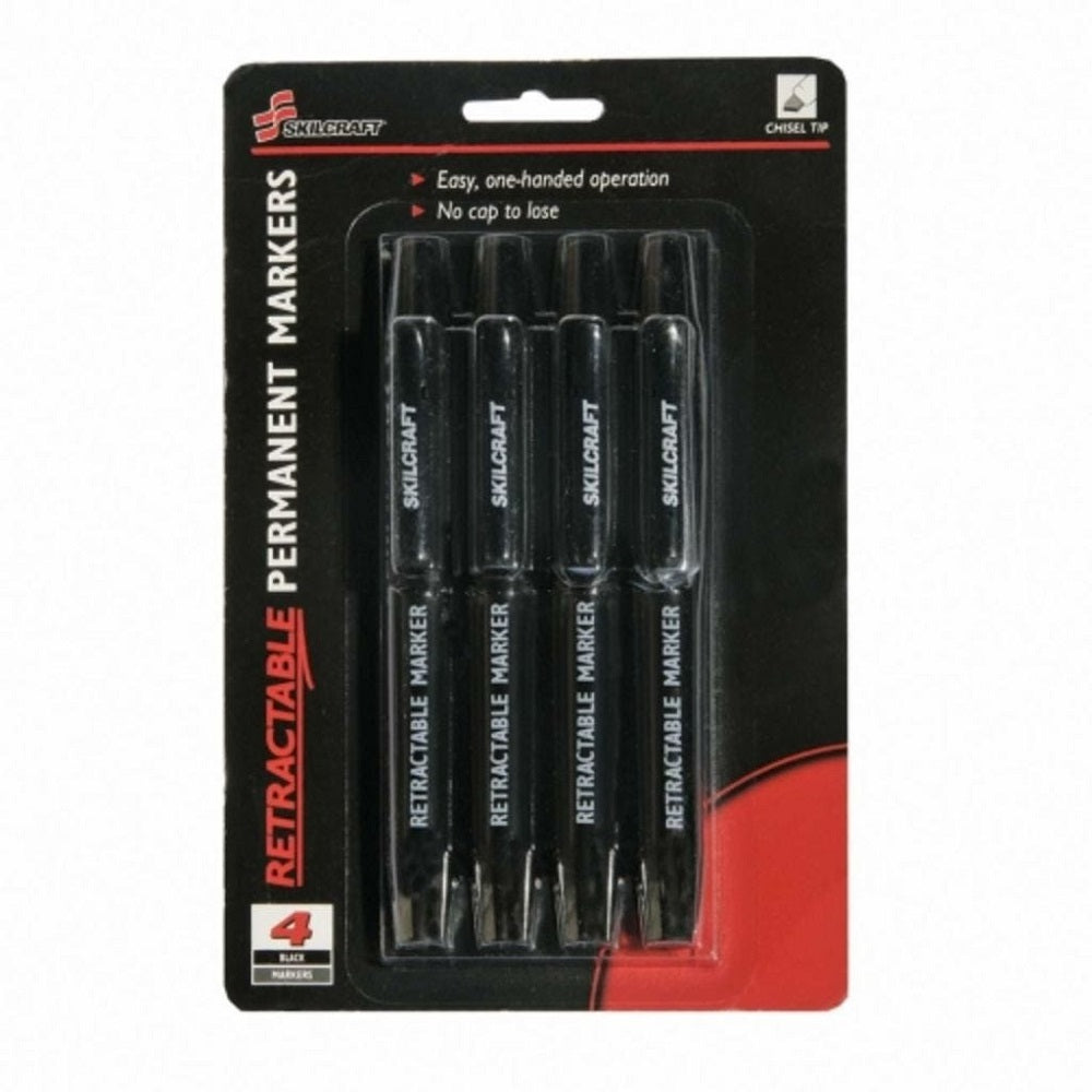 Sharpie® Retractable Permanent Markers, Fine Point, Black Ink