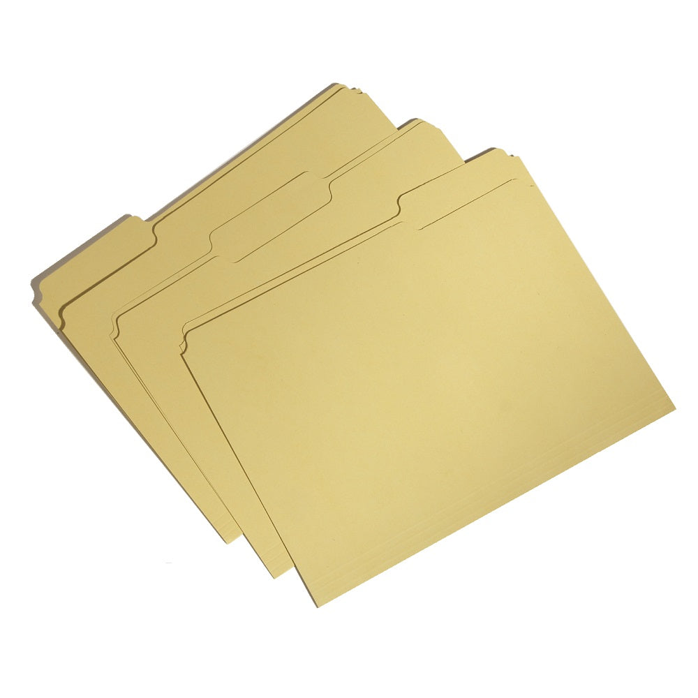 TOP TAB FILE FOLDER, SINGLE PLY, RECYCLED, LETTER, YELLOW
