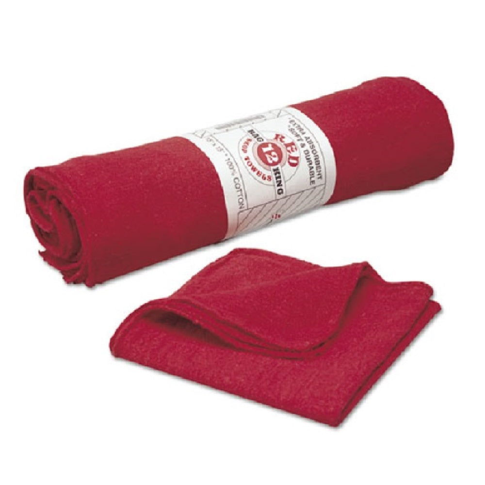 SKILCRAFT Industrial Shop Towels Red Fiber Paper Low Linting Tear