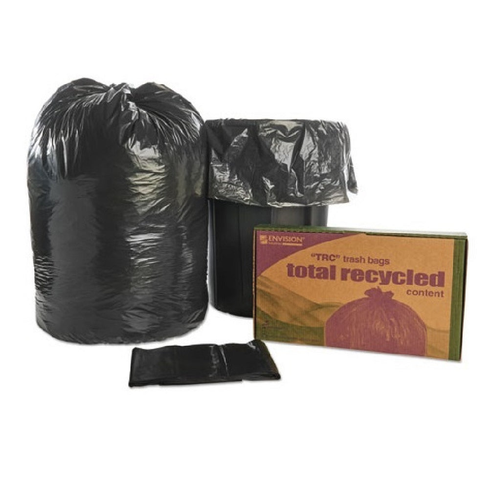 3862290 30 x 39 in. Recycled Trash Can Liners Black & Brown, 1