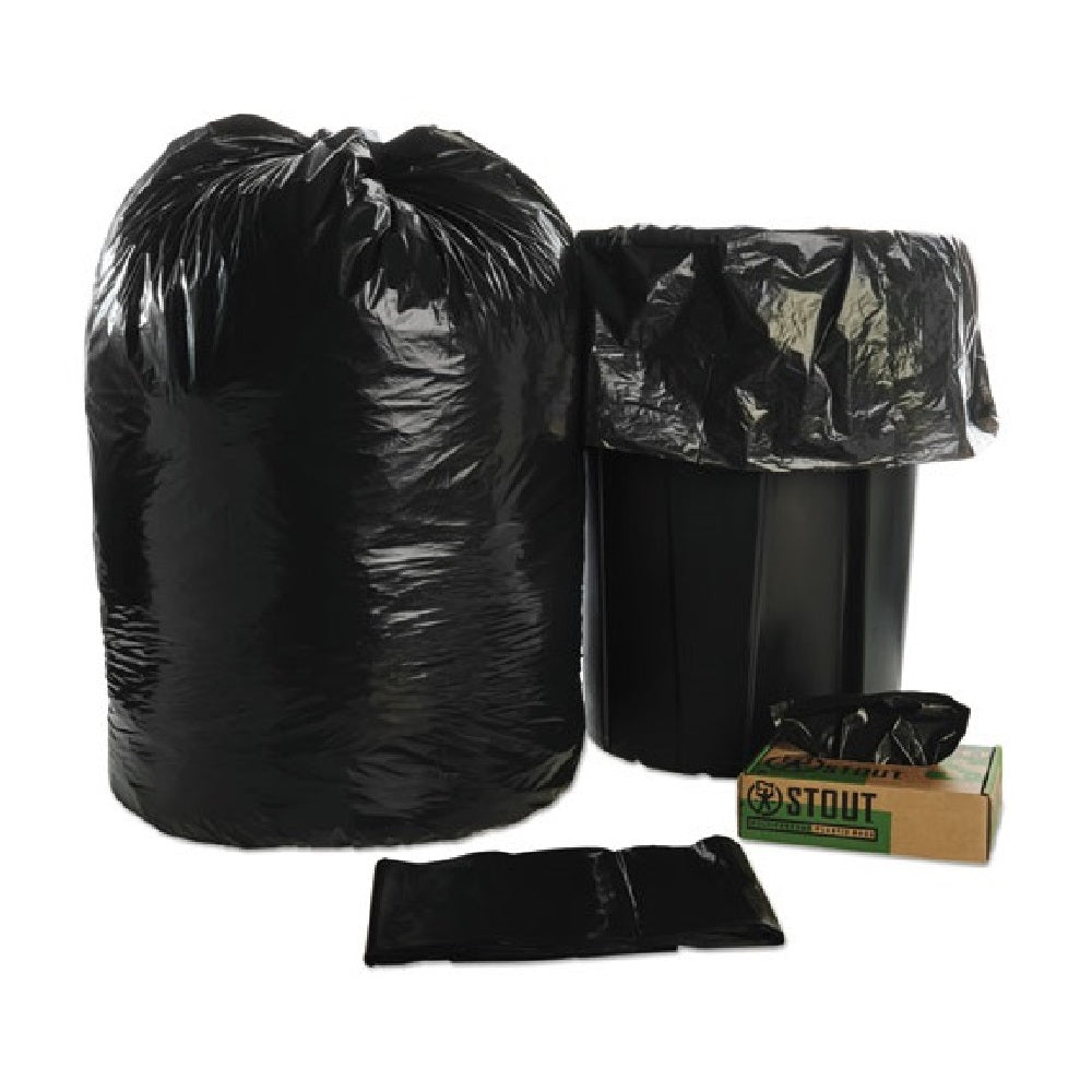 3862290 30 x 39 in. Recycled Trash Can Liners Black & Brown, 1