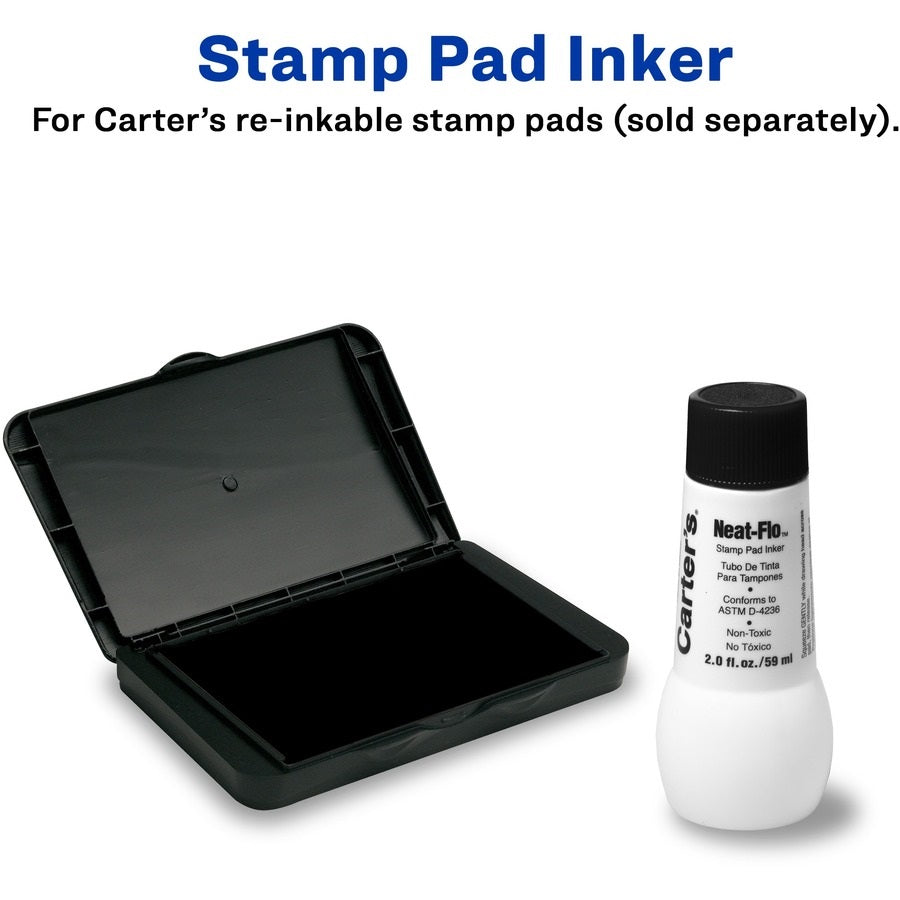 AbilityOne 7510001614237 Stamp Pad Ink, Applicator Bottle, Black