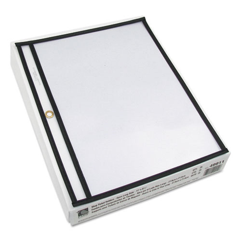 SHOP TICKET HOLDERS - STICHED - SIDES CLEAR - 25/BOX