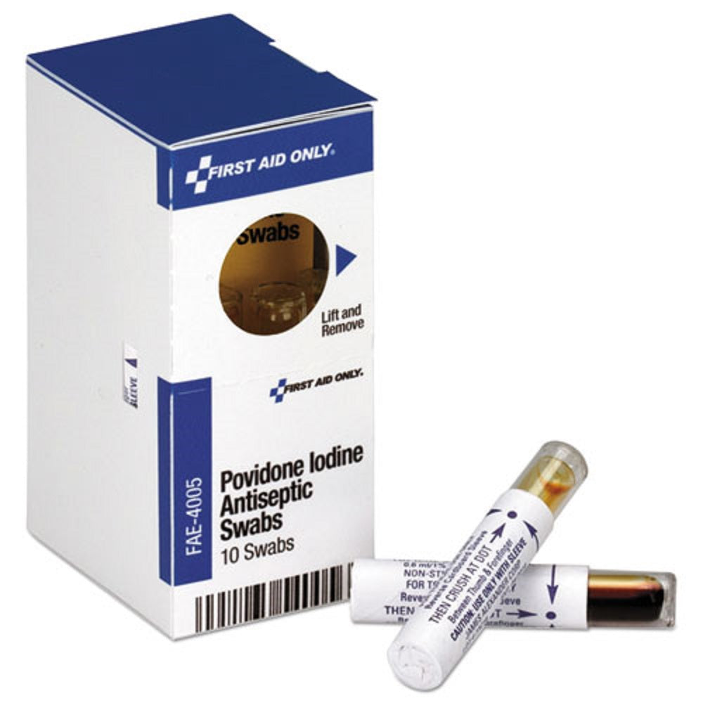 PROVIDONE IODINE FIRST AID ANTISEPTIC SWABS - 10/BOX