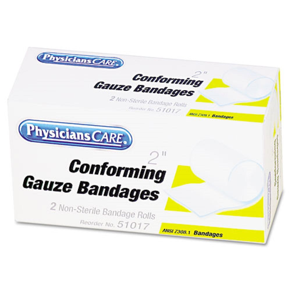 FIRST AID CONFORMING GAUZE BANDAGE - NON-STERILE - 2" WIDE - 2/BOX