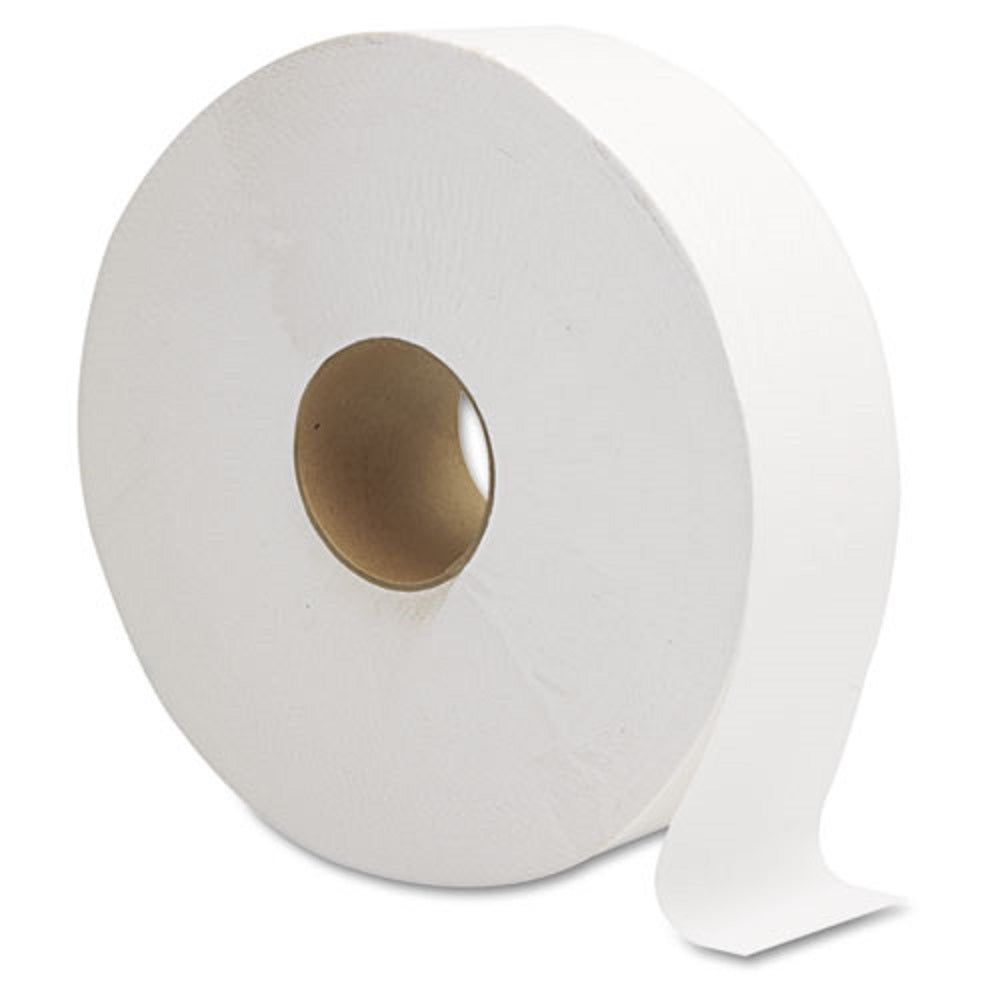 Gen Jumbo JRT Toilet Paper, 2-Ply, White, 9 in Diameter, 12 Rolls/Carton