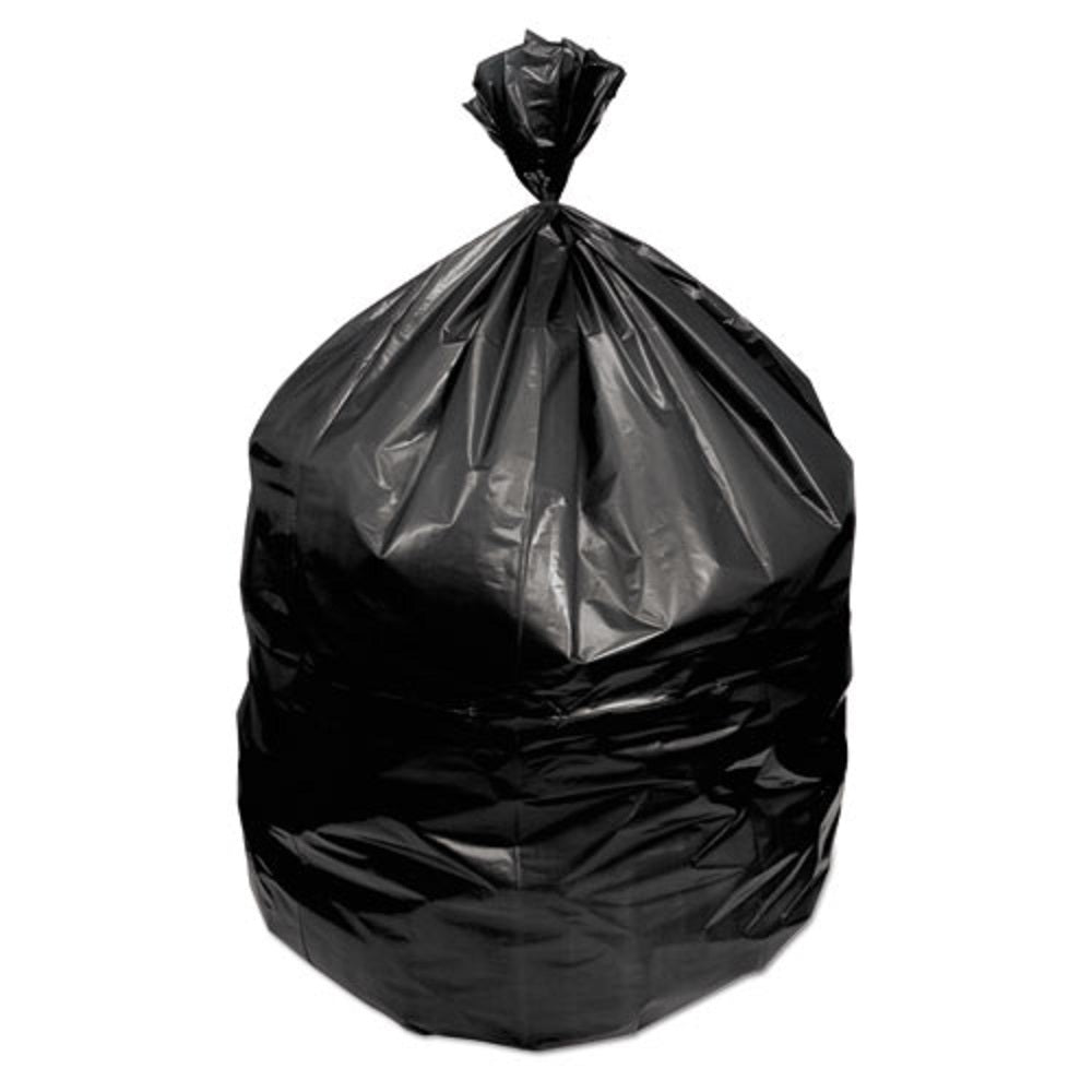 WASTE CAN LINERS - 60 GALLON - BLACK - 100/CARTON