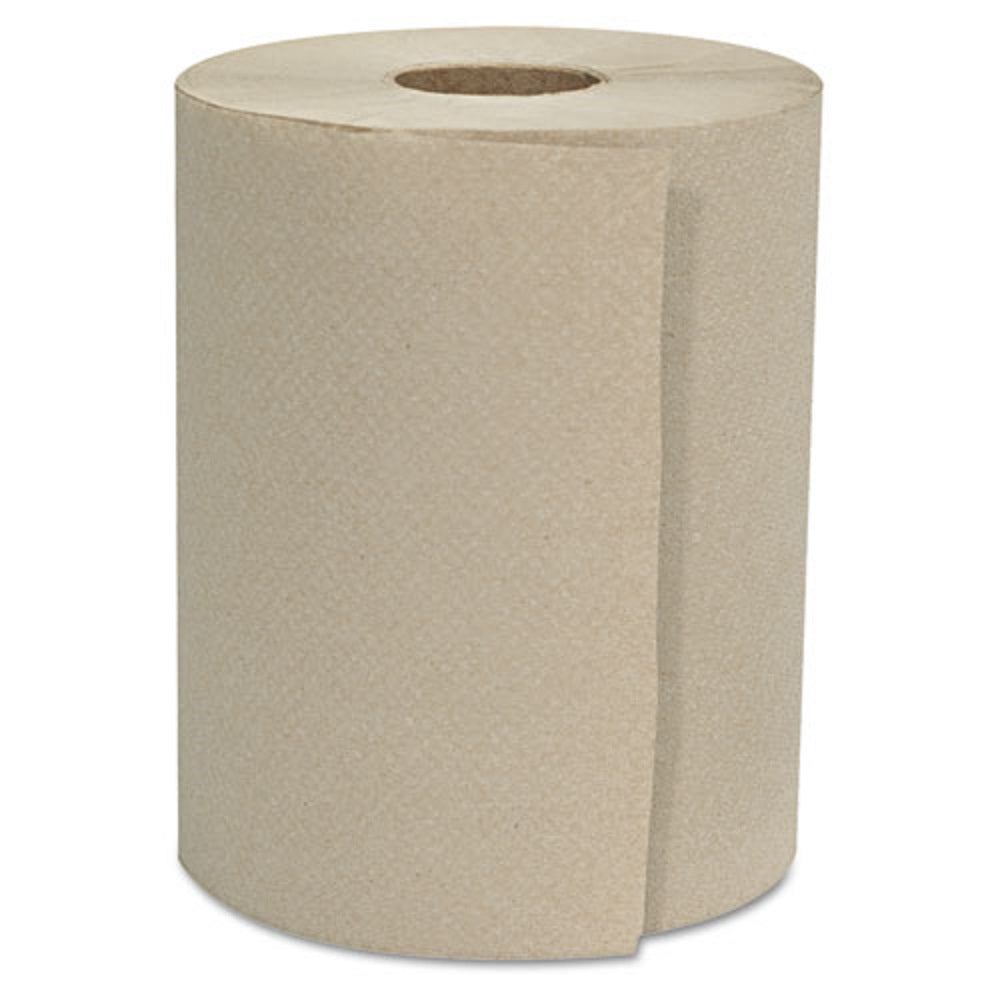 GEN HARDWOUND ROLL TOWELS, 1 PLY - NATURAL - 6 ROLLS/CARTON