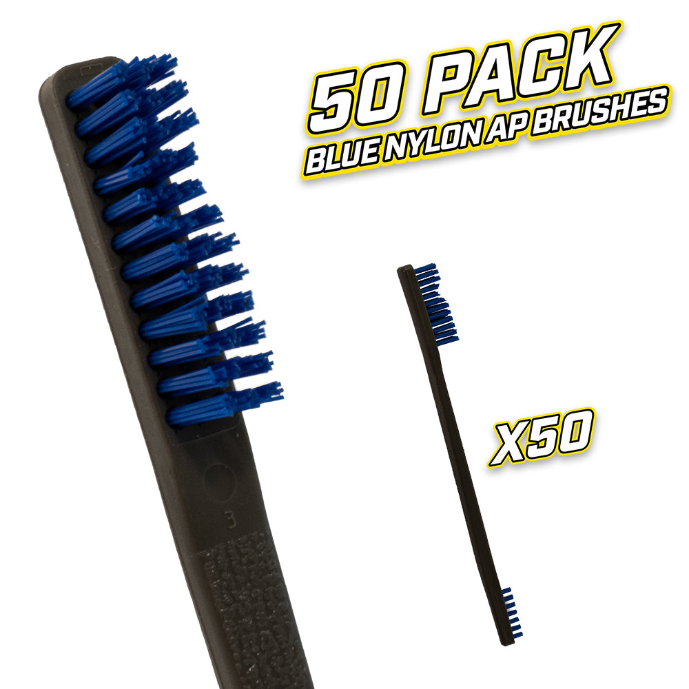 OTIS TECHNOLOGY AP BRUSHES, NYLON, BLUE, 50/PACK
