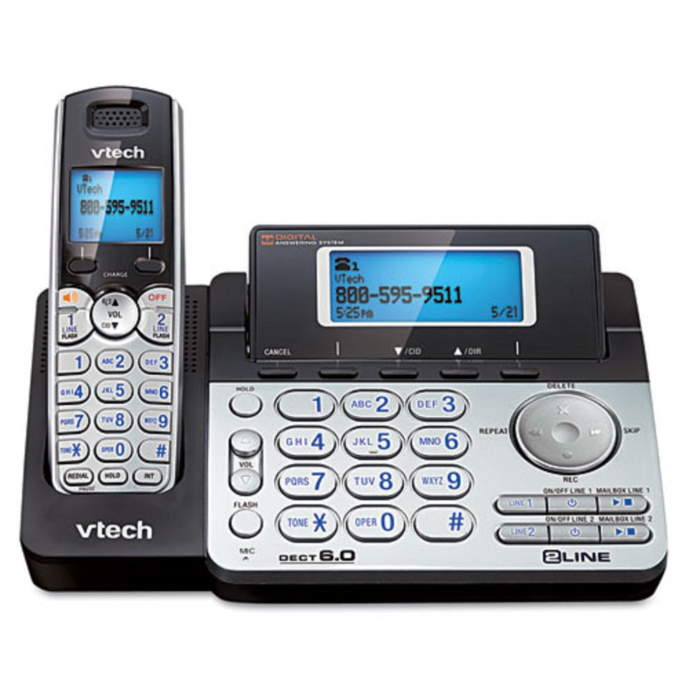 TWO LINE EXPANDABLE CORDLESS PHONE W/ANSWERING SYSTEM