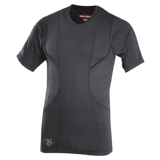 24-7 SERIES MEN'S SHORT SLEEVE CONCEALED HOLSTER SHIRT - BLACK