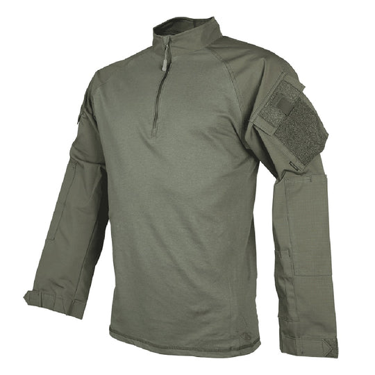 T.R.U. 1/4 ZIP 65/35 POLYESTER/COTTON COMBAT SHIRT