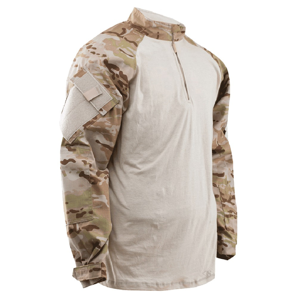 T.R.U. 1/4 ZIP 50/50 NYLON/COTTON COMBAT SHIRT - CAMO