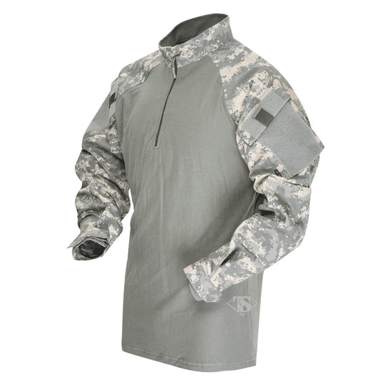 T.R.U. 1/4 ZIP 50/50 NYLON/COTTON COMBAT SHIRT - CAMO