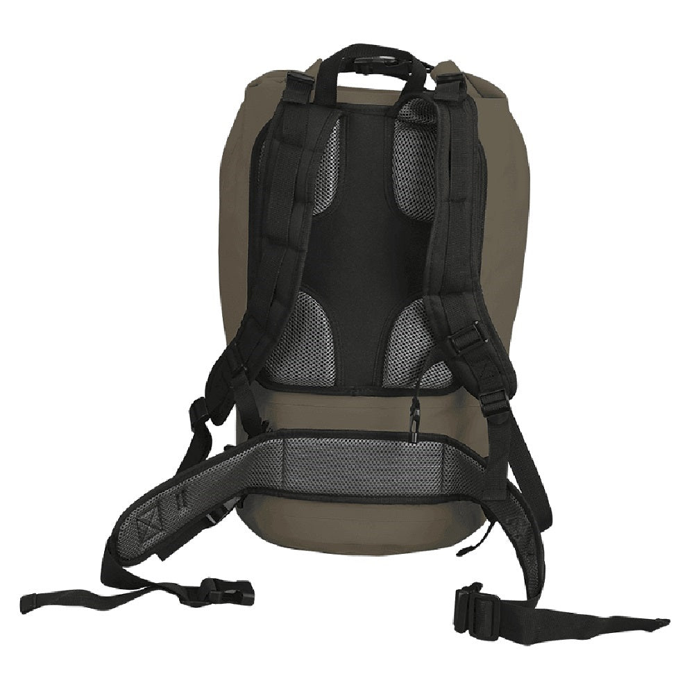 RIVER’S EDGE 40L WATERPROOF DRY BACKPACK - EARTH