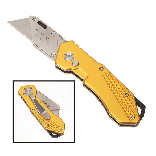 5110017194843 AbilityOne NSN7194843 General Purpose Folding Utility Knife, Metal Handle - Slim Profile - 6-3/4" Long