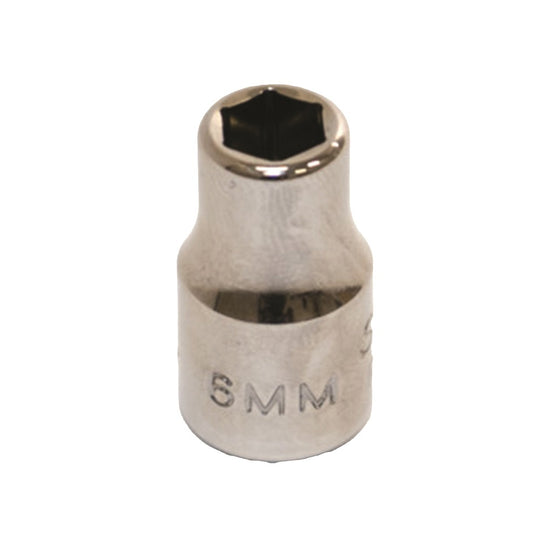 5120013489253, 1/4" DRIVE, 6MM SHALLOW METRIC SOCKET, 6-POINT FASTENER EA