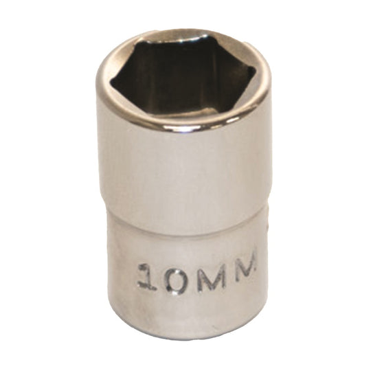 5120013489257, 1/4" DRIVE, 10MM SHALLOW METRIC SOCKET, SAE 6-POINT FASTENER