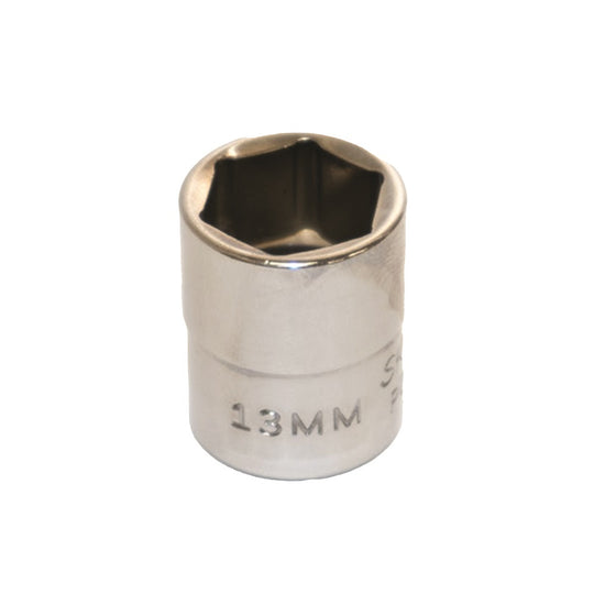 5120013489292, 1/4" DRIVE, 13MM SHALLOW METRIC SOCKET, 6-POINT FASTENER EA