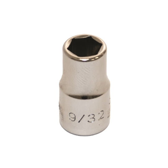 5120013999477, 1/4" DRIVE, 9/32" SHALLOW SOCKET, SAE 6-POINT FASTENER EA