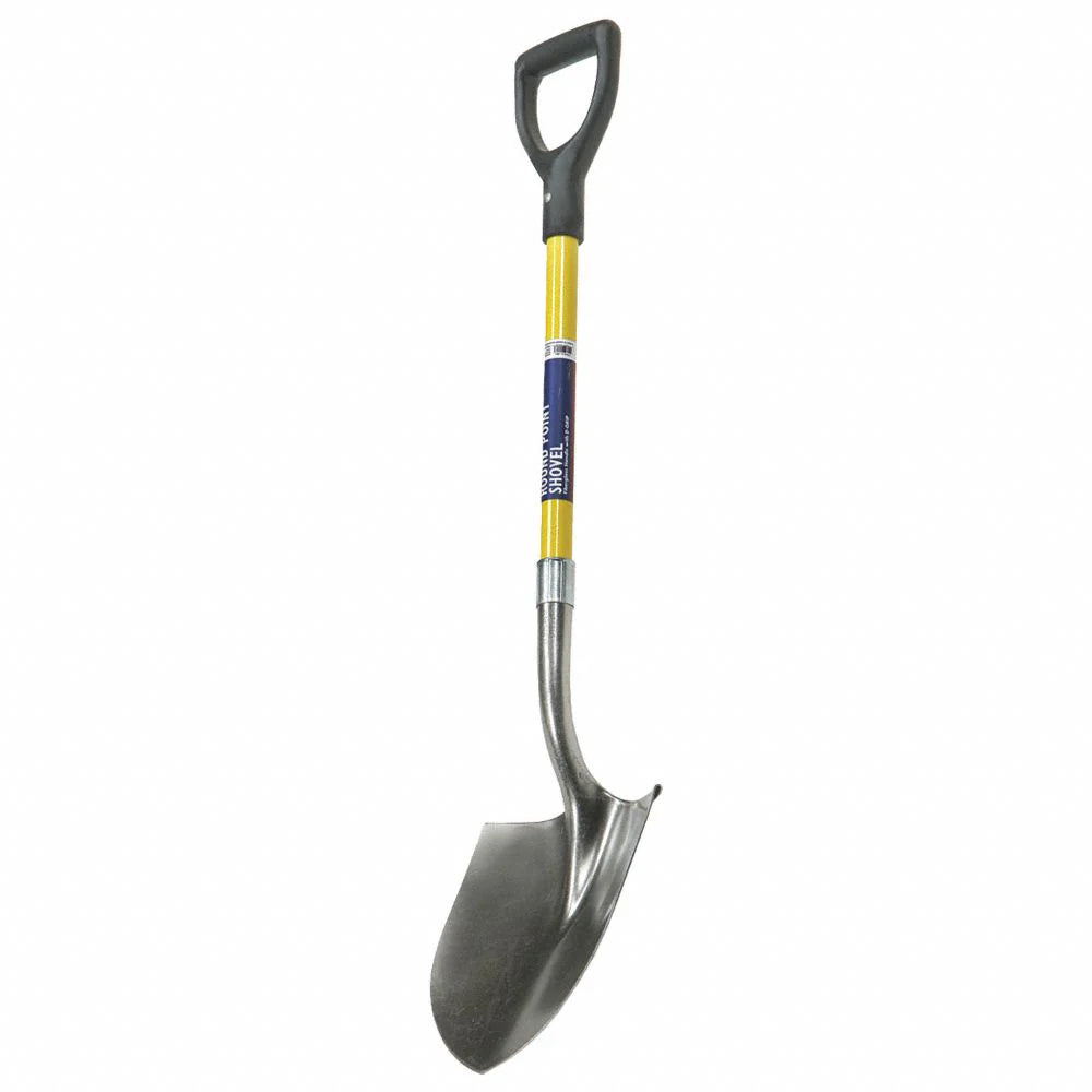 5120016118064 AbilityOne NSN6118064 Industrial Grade Shovel, Round Point, Open Back, 29" Fiberglass Handle, D-grip Ea