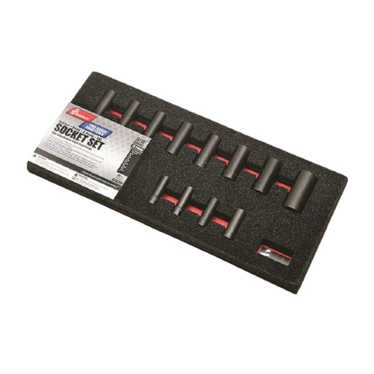 5130016503982 AbilityOne 6503982, Pro-Grade Impact Socket Set, 12 Piece Set, 3/8" Se Bx