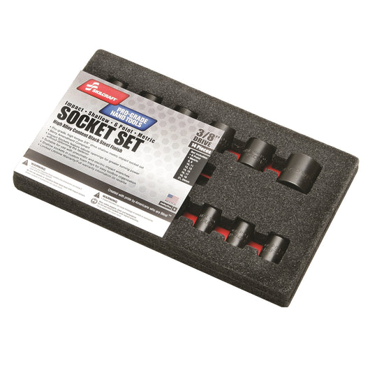 5130016503988 AbilityOne 6503988, Impact Socket Set, 3/8 Drive Shallow Metric, 6 Point Fasteners, 14 Pieces Se