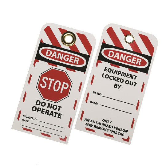 534000NIB0404 LOCKOUT SAFETY TAG, DO NOT OPERATE W/STOP SIGN BX