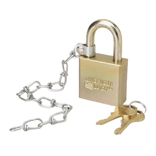 5340015881928 AbilityOne, Padlock Set, Solid Case, 1.75" Wide Steel, Keyed Alike, w/Chain, SE/10