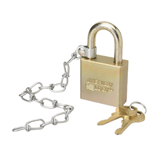 5340015881960 AbilityOne, Padlock Set, Solid Case, 1.75" Wide Steel, Keyed Alike, w/Chain, SE/6