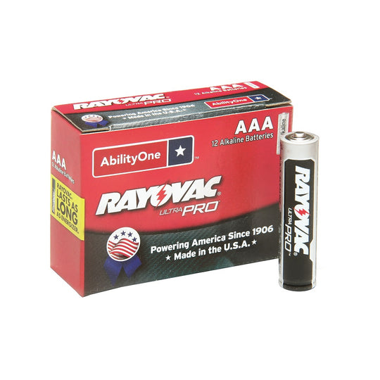 6135008264798 AbilityOne, Battery, Non-Rechargeable, AAA, 1.5V, Alkaline, NEDA 24A, PG/12