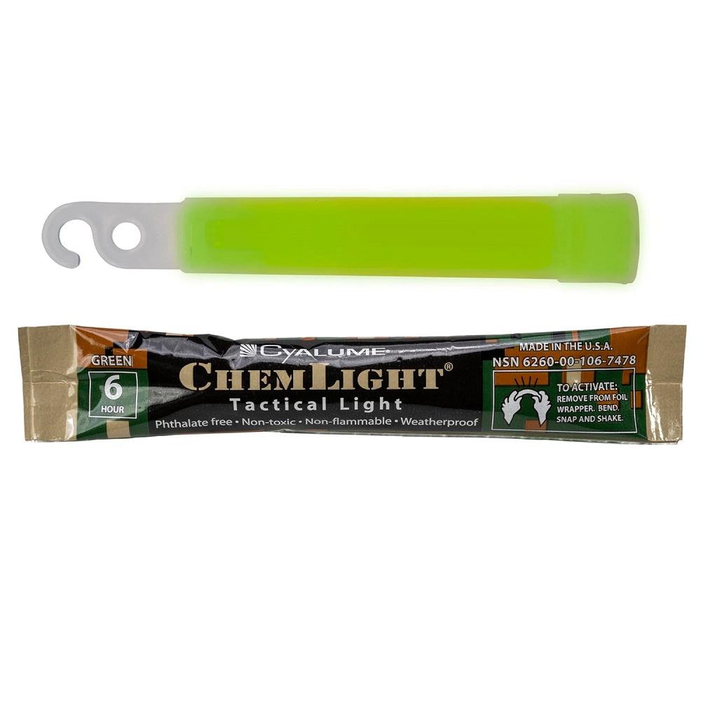 6260001067478 AbilityOne, LC Industries, Chemlight Lightstick, 6-Hour, 4", Green Bx