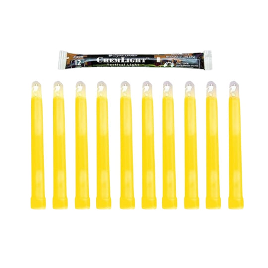 6260011960136 AbilityOne, LC Industries, Chemlight Lightstick, 6" - 2 Hours, Yellow, 10 / Bx