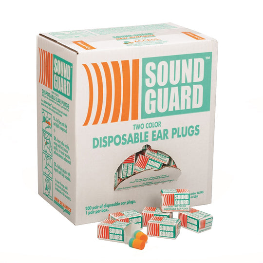 SOUNDGUARD FOAM EAR PLUGS, ORANGE/ GREEN  BX