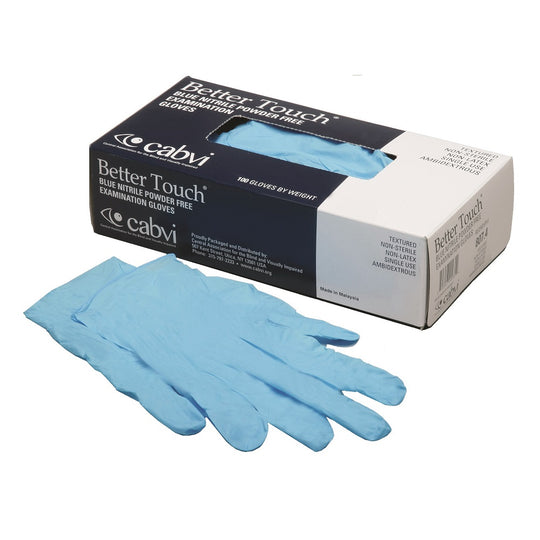 BLUE NITRILE EXAMINATION POWDER-FREE GLOVES, XX-LARGE  CT