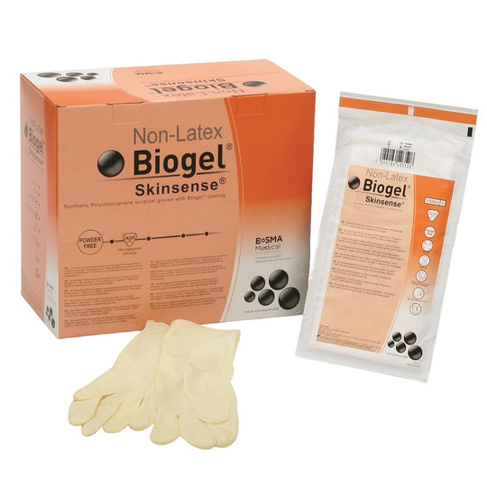 BIOGEL SKINSENSE SURGICAL POWDER-FREE GLOVES, SIZE 5.5 CS