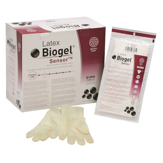 SENSOR SURGICAL POWDER-FREE GLOVES, SIZE 5.5 CS