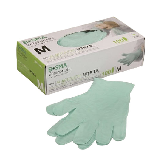 ALOETOUCH NITRILE POWDER-FREE EXAMINATION GLOVES, MEDIUM  CS