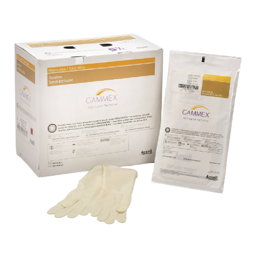 GAMMEX NON-LATEX SENSITIVE SURGICAL POWDER-FREE GLOVES, SIZE 5.5  CS