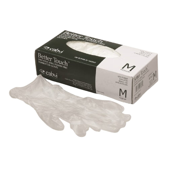 653000NIB0105 VINYL EXAMINATION POWDER-FREE GLOVES, SIZE MEDIUM BX