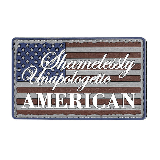 UNAPOLOGETIC AMERICAN MORALE PATCH - RED/GREY/BLUE