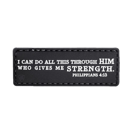 PHILIPPIANS 4:13 MORALE PATCH - BLACK/WHITE