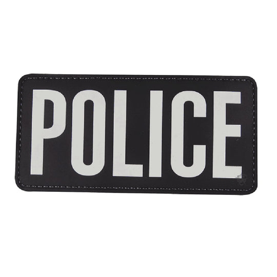 POLICE 6"X3" MORALE PATCH - BLACK/WHITE