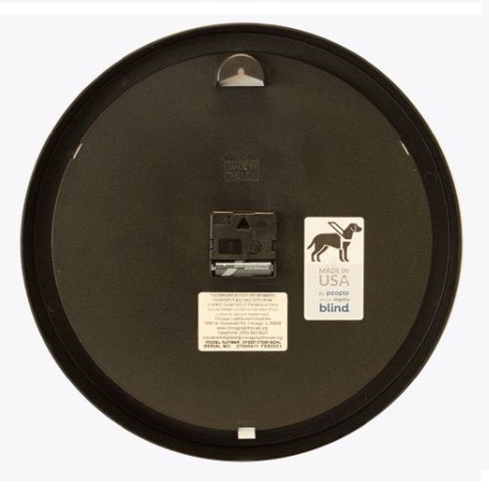 6645016236233 AbilityOne, Clock, Wall, Quartz,  Custom Logo, Black, 16.5" Diameter Ea