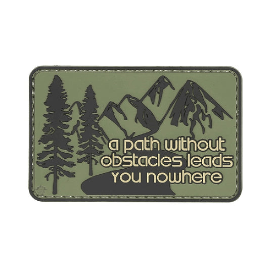 WITHOUT OBSTACLES MORALE PATCH - OLIVE DRAB/BLACK