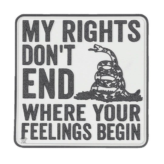 MY RIGHTS MORALE PATCH - GREY/BLACK