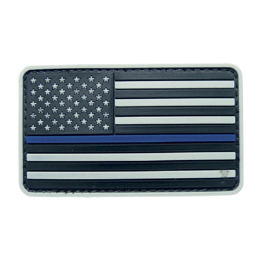 U.S. FLAG GREY W/BLUE STRIPE MORALE PATCH - GREY/BLUE STRIPE